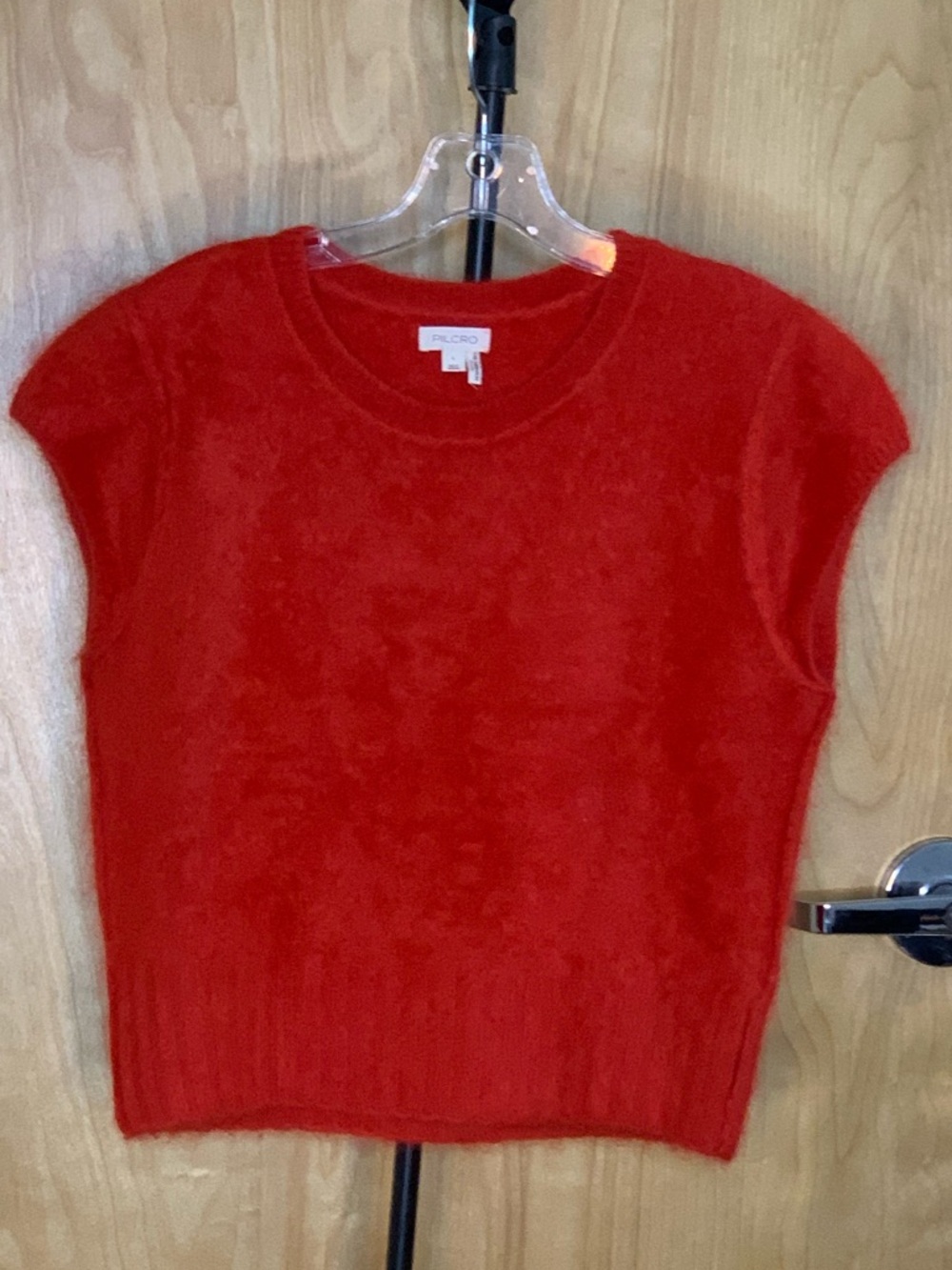 Pilcro Vibrant Red Cashmere Crewneck